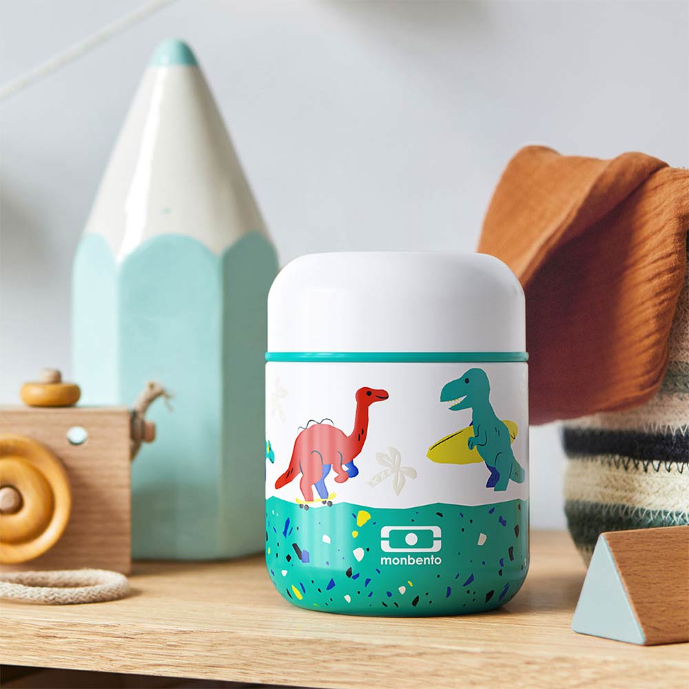 Monbento Kids Capsule Insulated Lunch Box 280ml - Green Dino