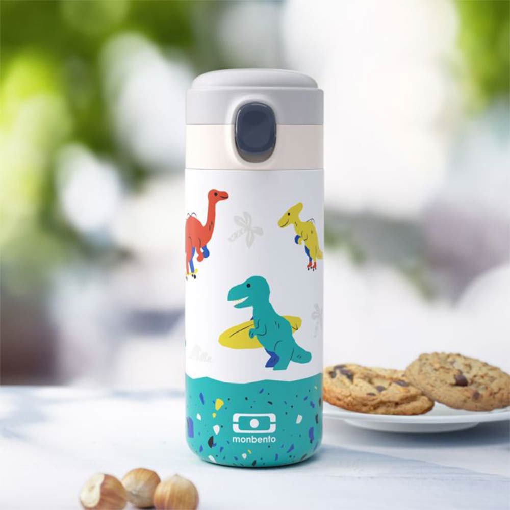 Monbento Kids Insulated Bottle 360ml - Green Dino