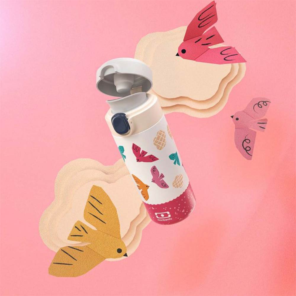 Monbento Kids Insulated Bottle 360ml - Pink Birds