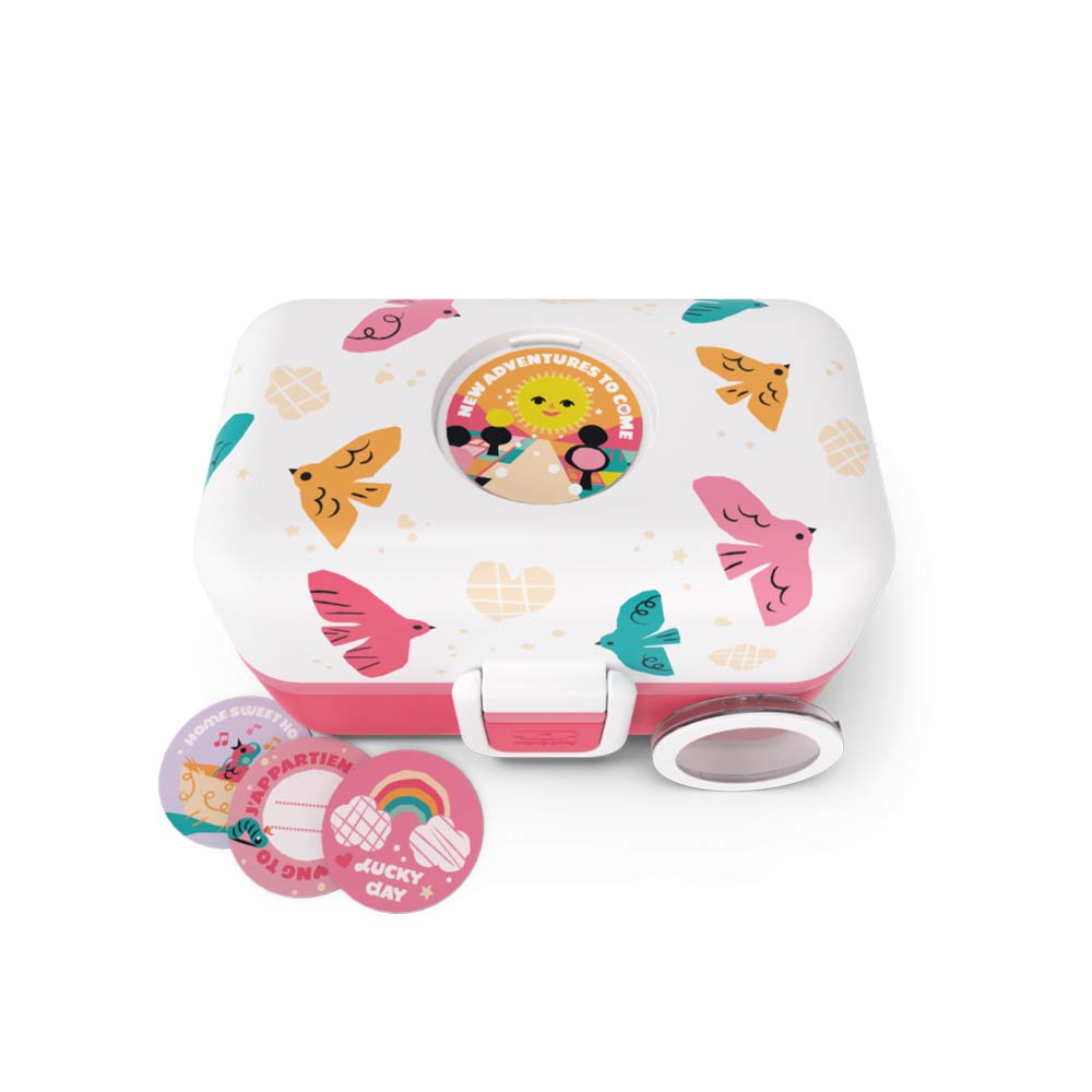 Monbento Kids Lunch Box 800ml - Pink Birds