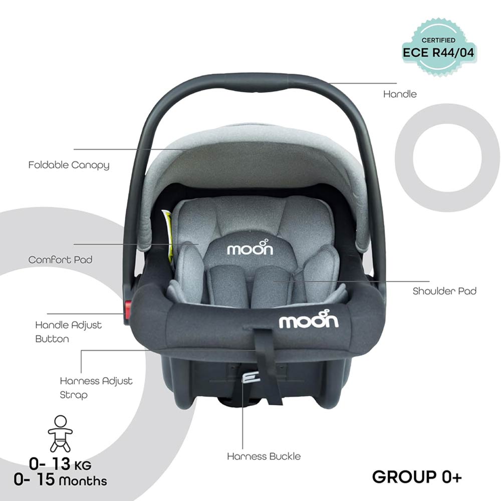 Moon Bibo Baby Carrier/Car Seat - Gray