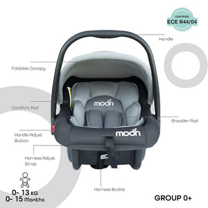 Moon Bibo Baby Carrier/Car Seat - Gray