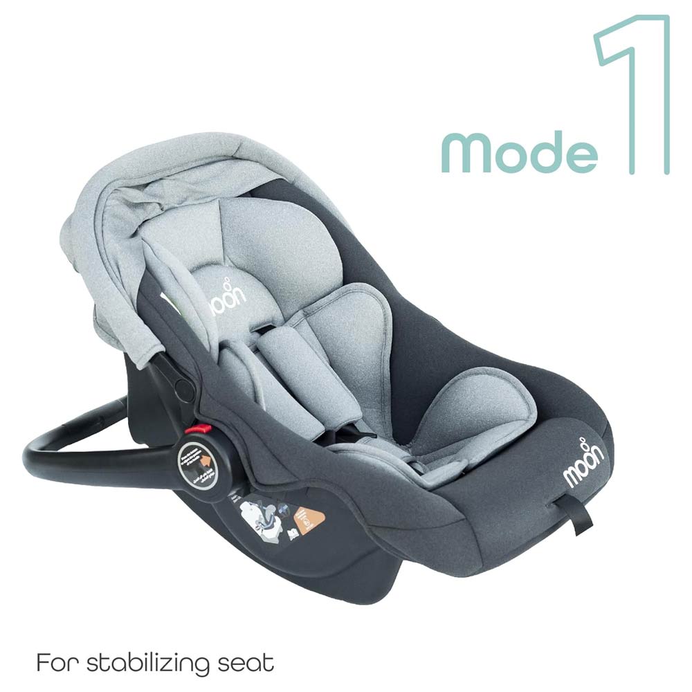 Moon Bibo Baby Carrier/Car Seat - Gray