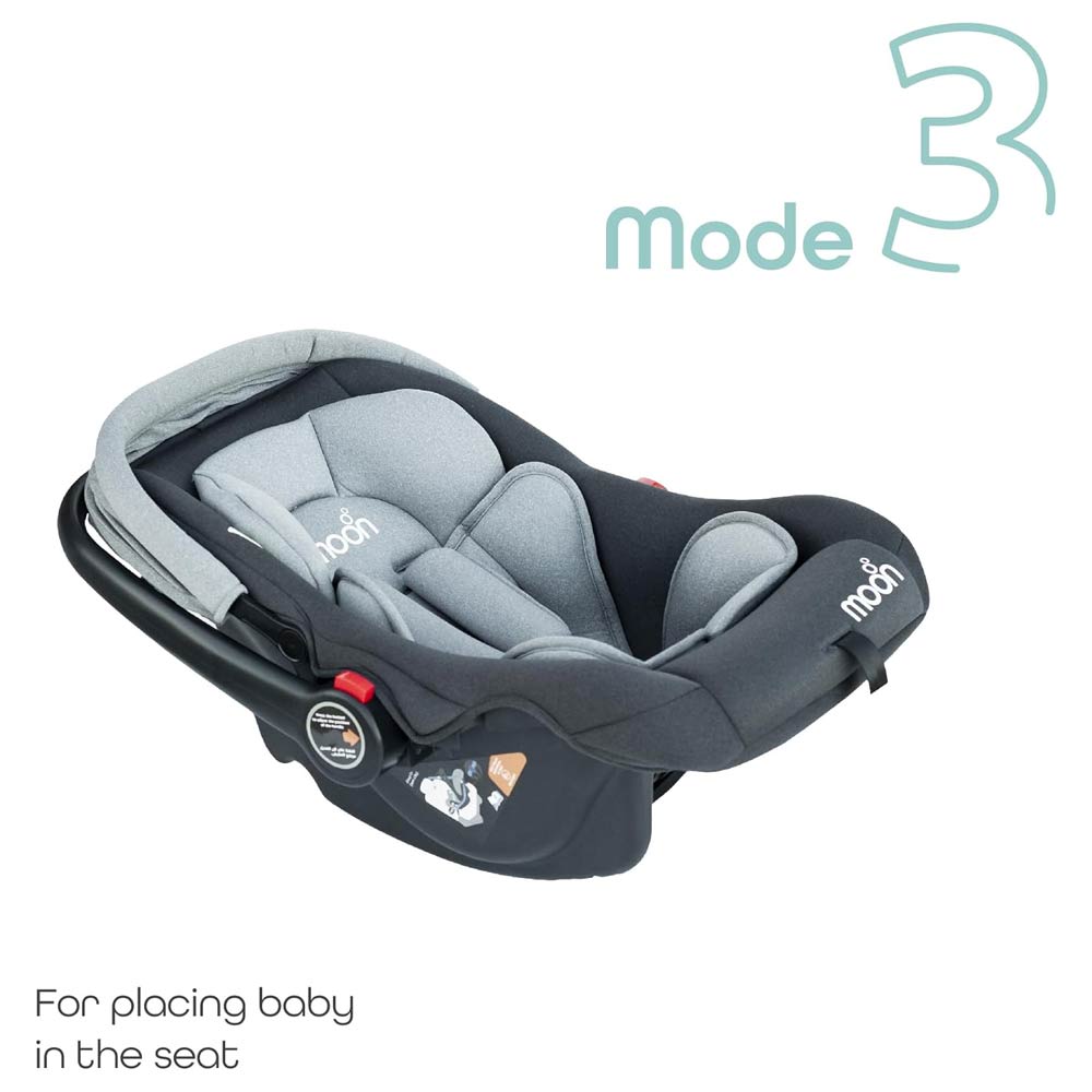 Moon Bibo Baby Carrier/Car Seat - Gray