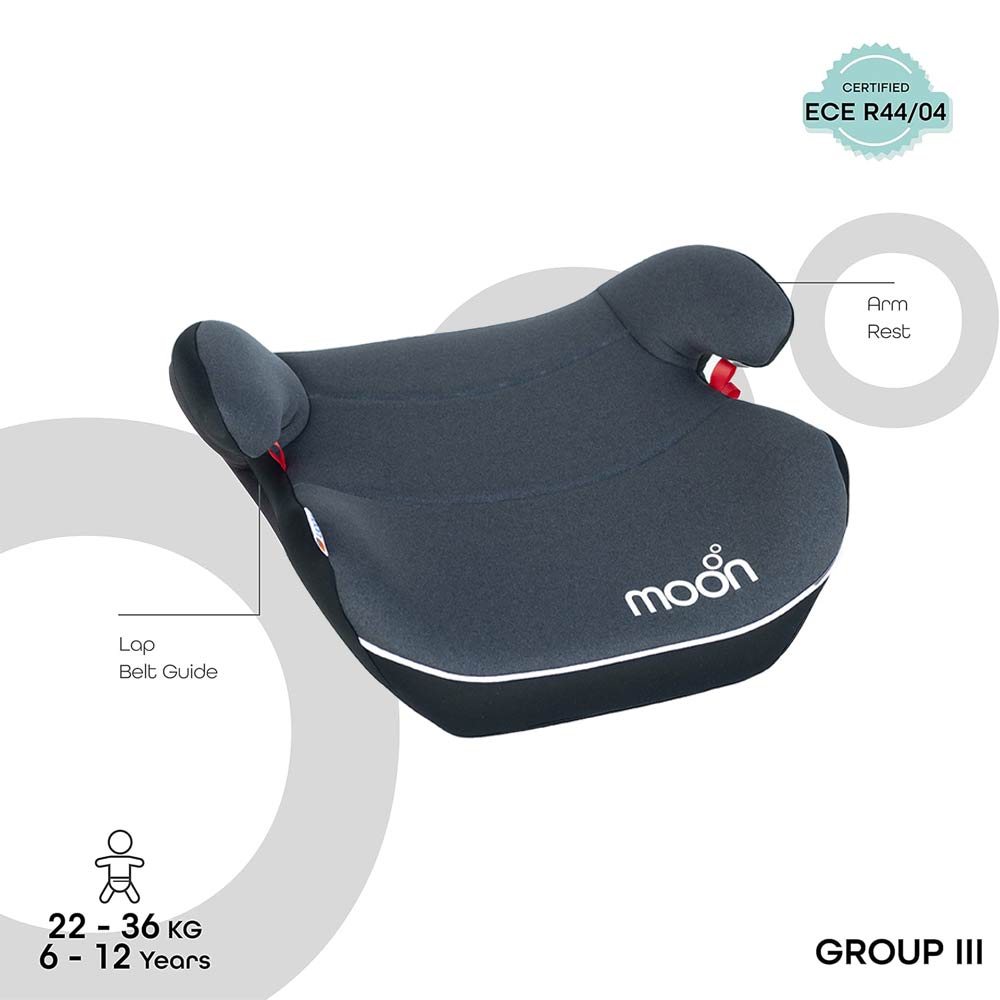 Moon Kido Baby Booster Car Seat -  Dark Gray