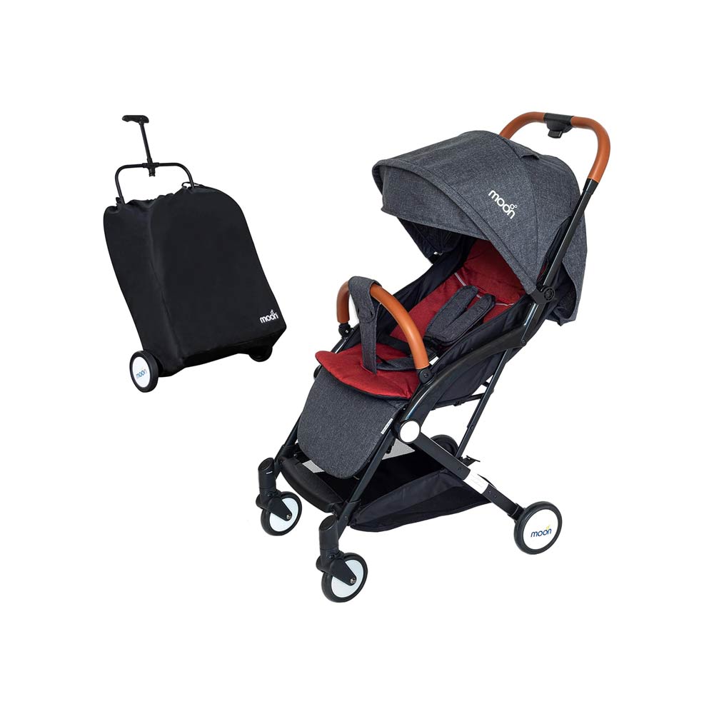 Moon Ritzi Cabin Stroller - Black & Red