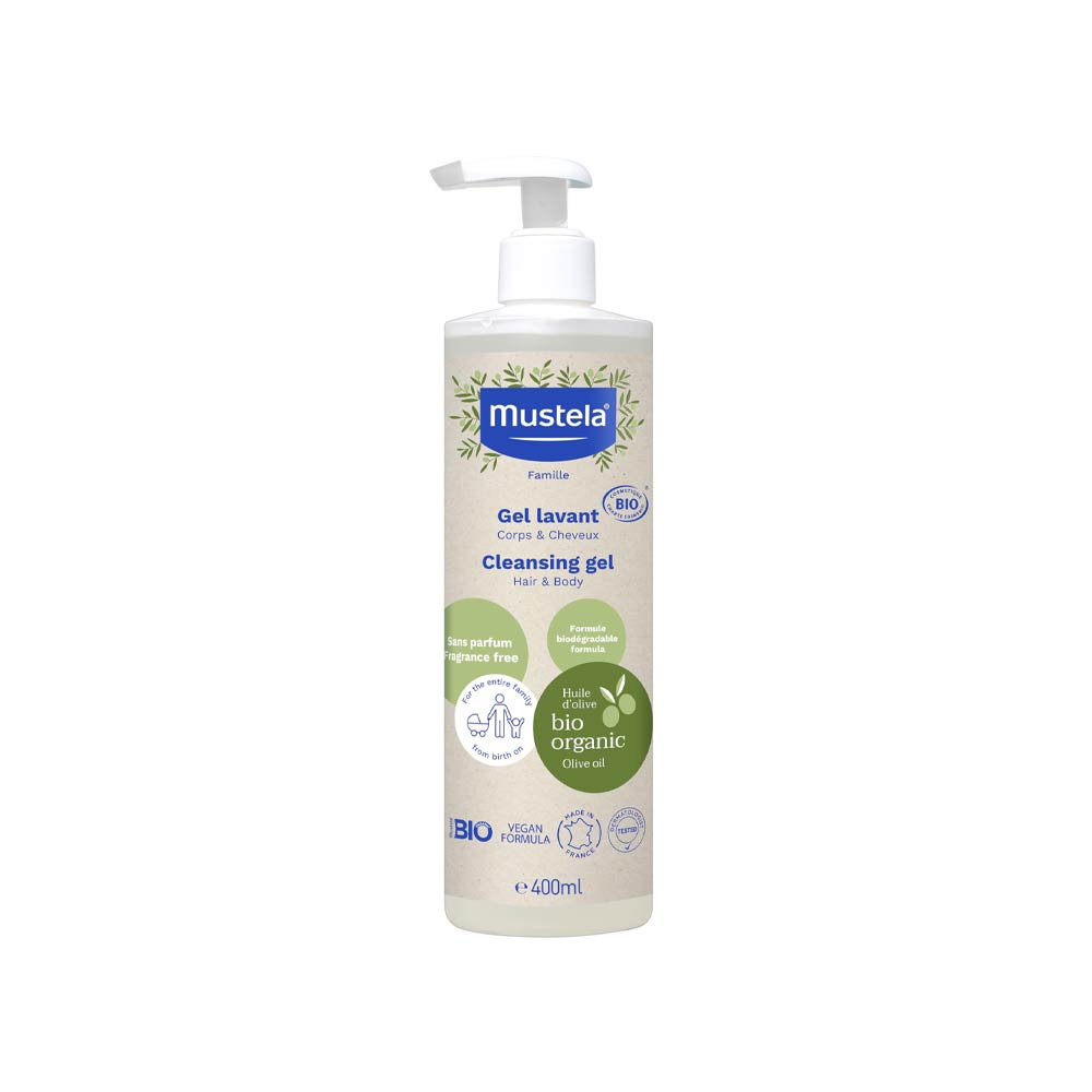 Mustela Organic Cleansing Gel for Hair & Body - 400ml