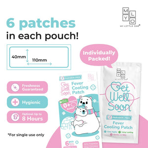 Mylo Get Well Soon Fever Cooling Patch (0m+) - 6 Patches