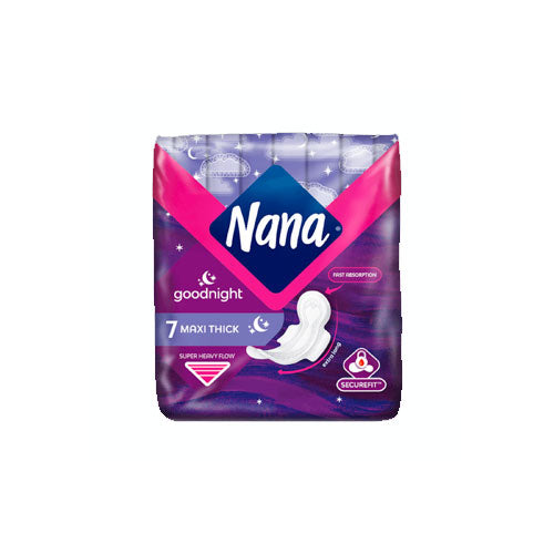 NanaMaxiThickExtraLongwithWingsUnscented7Pads