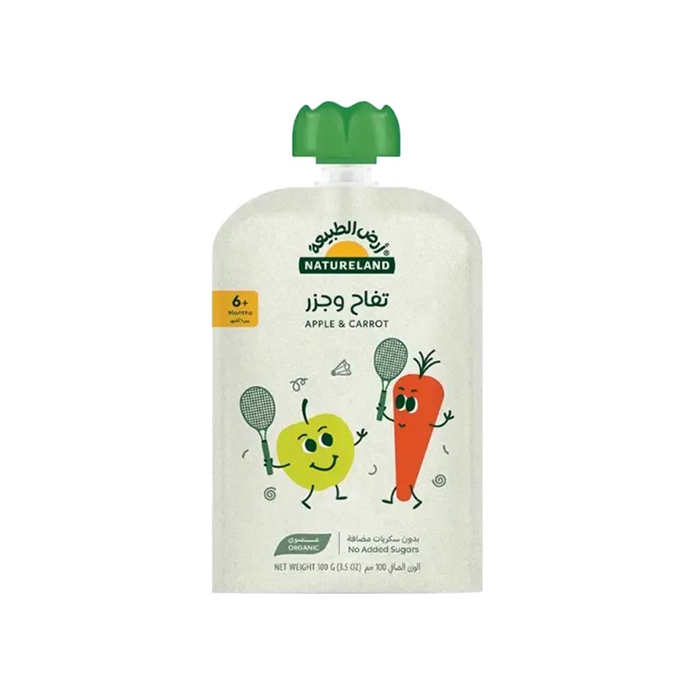 Natureland Organic Apple & Carrot Puree (6m+) 100g