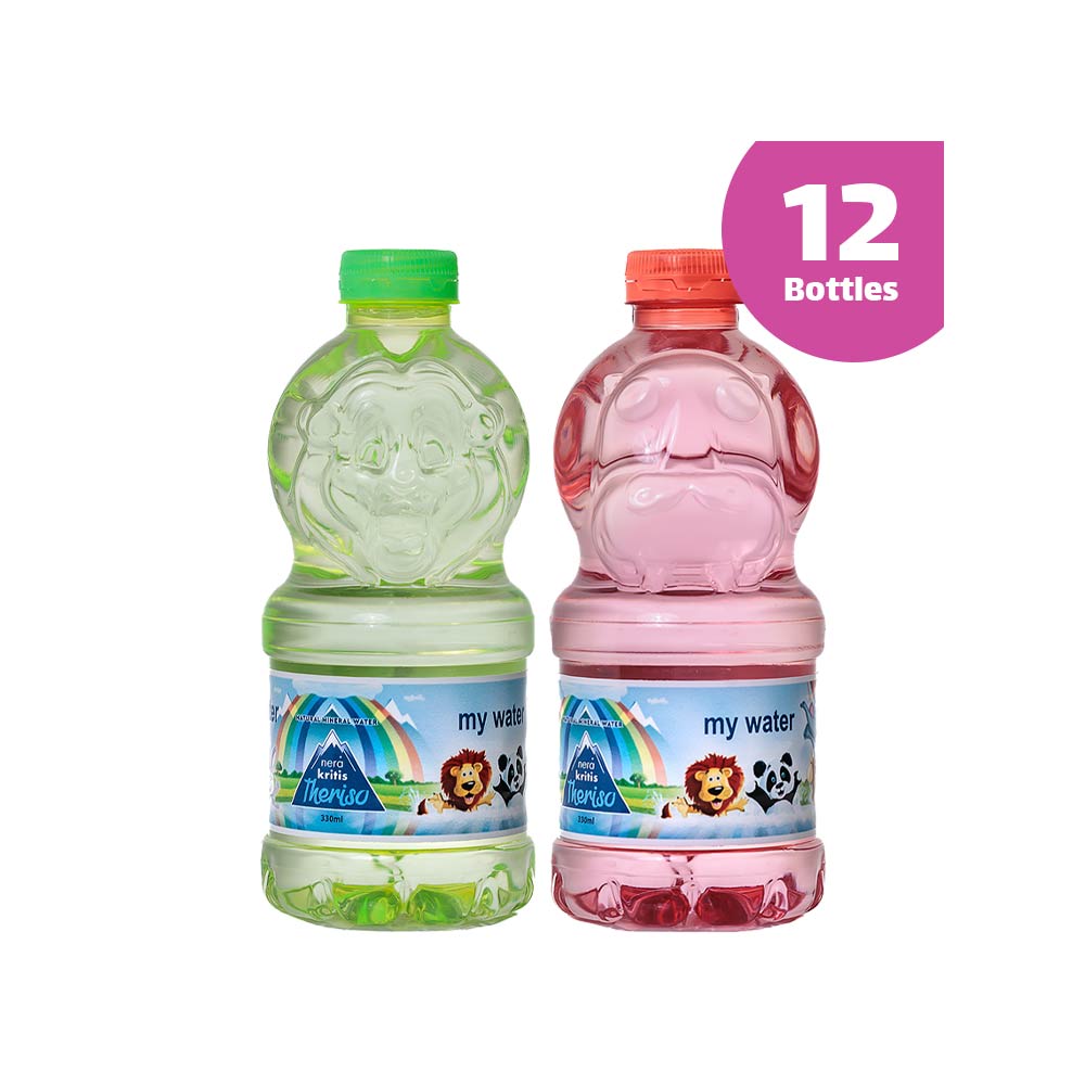 Nera Kritis Kids Mineral Water 330ml - 12 Animals Shaped Bottles