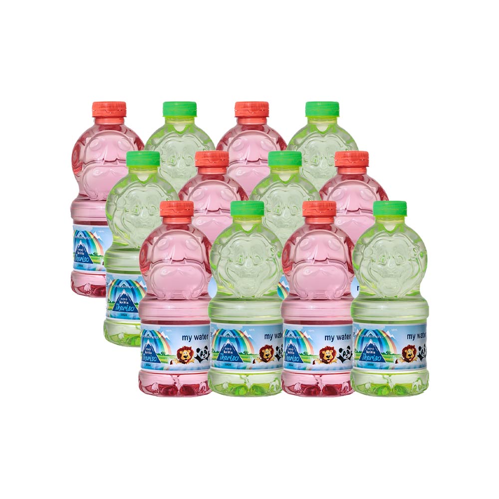 Nera Kritis Kids Mineral Water 330ml - 12 Animals Shaped Bottles
