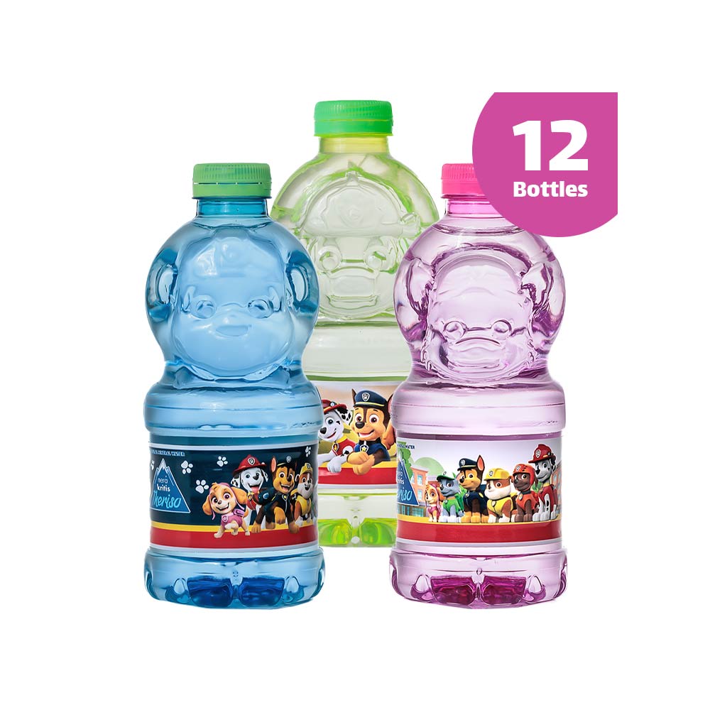 Nera Kritis Kids Mineral Water 330ml - 12 Paw Patrol Shaped Bottles