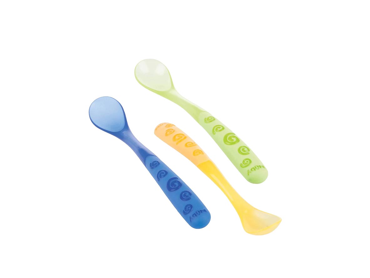 Nuby3SpoonYellowgreenBlue
