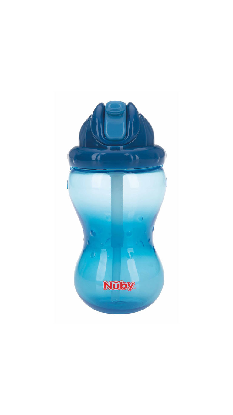 NubyFlipItStrawCupBlue360ml