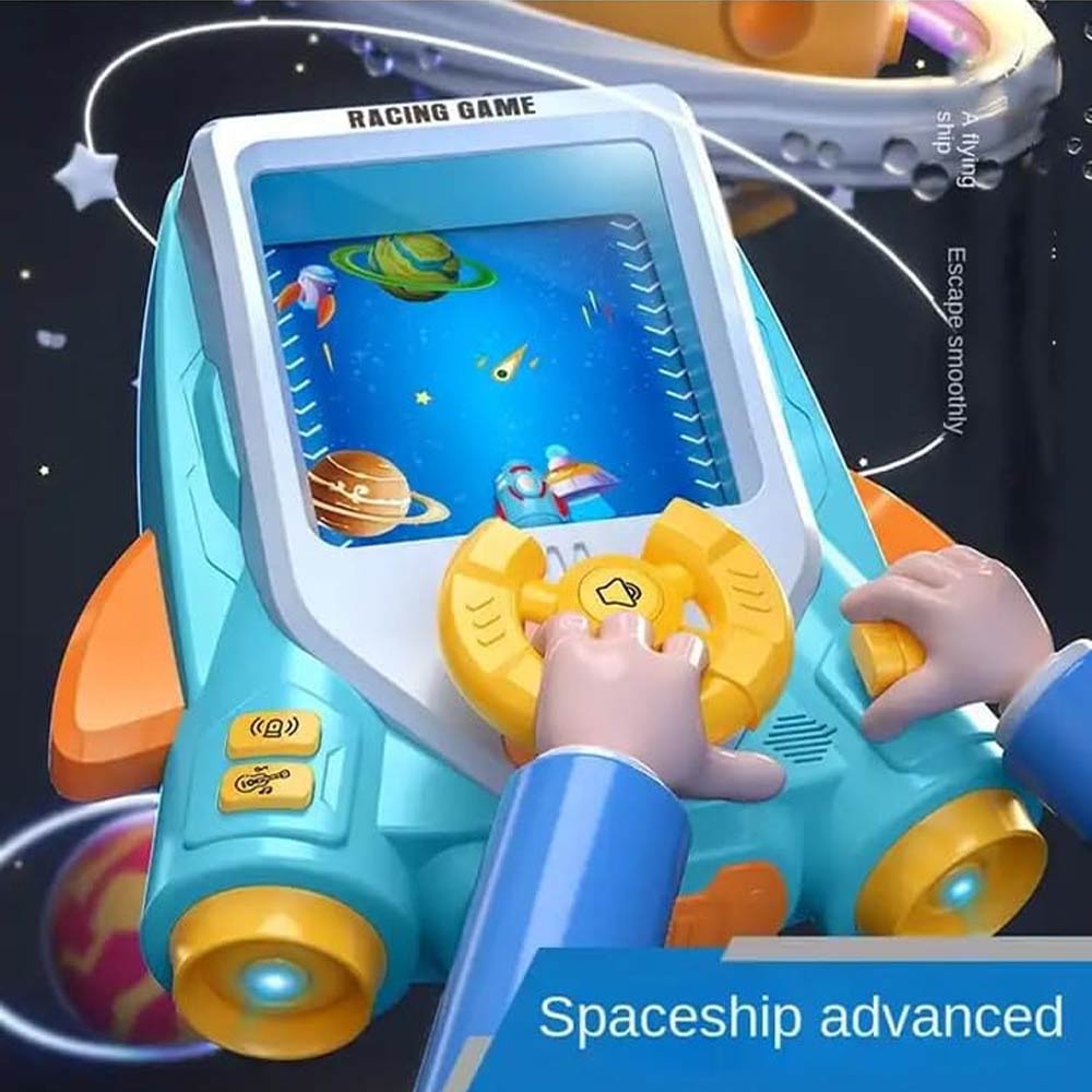 Obstacle Avoiding Space Racing Challenge Game - Blue