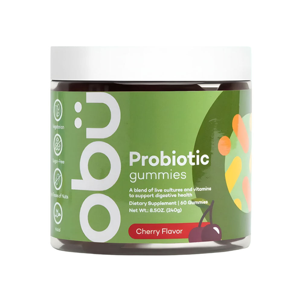 Obu Probiotics for Adults, Cherry Flavor - 60 Gummies
