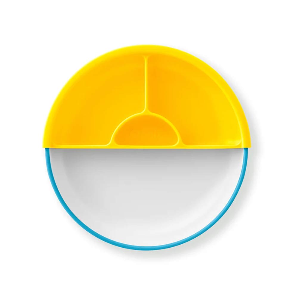 Omie Easy Scoop Kids Plate with Divider - Blue