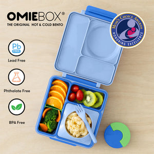 OmieBox Insulated Hot & Cold Bento Box - Sea Blue