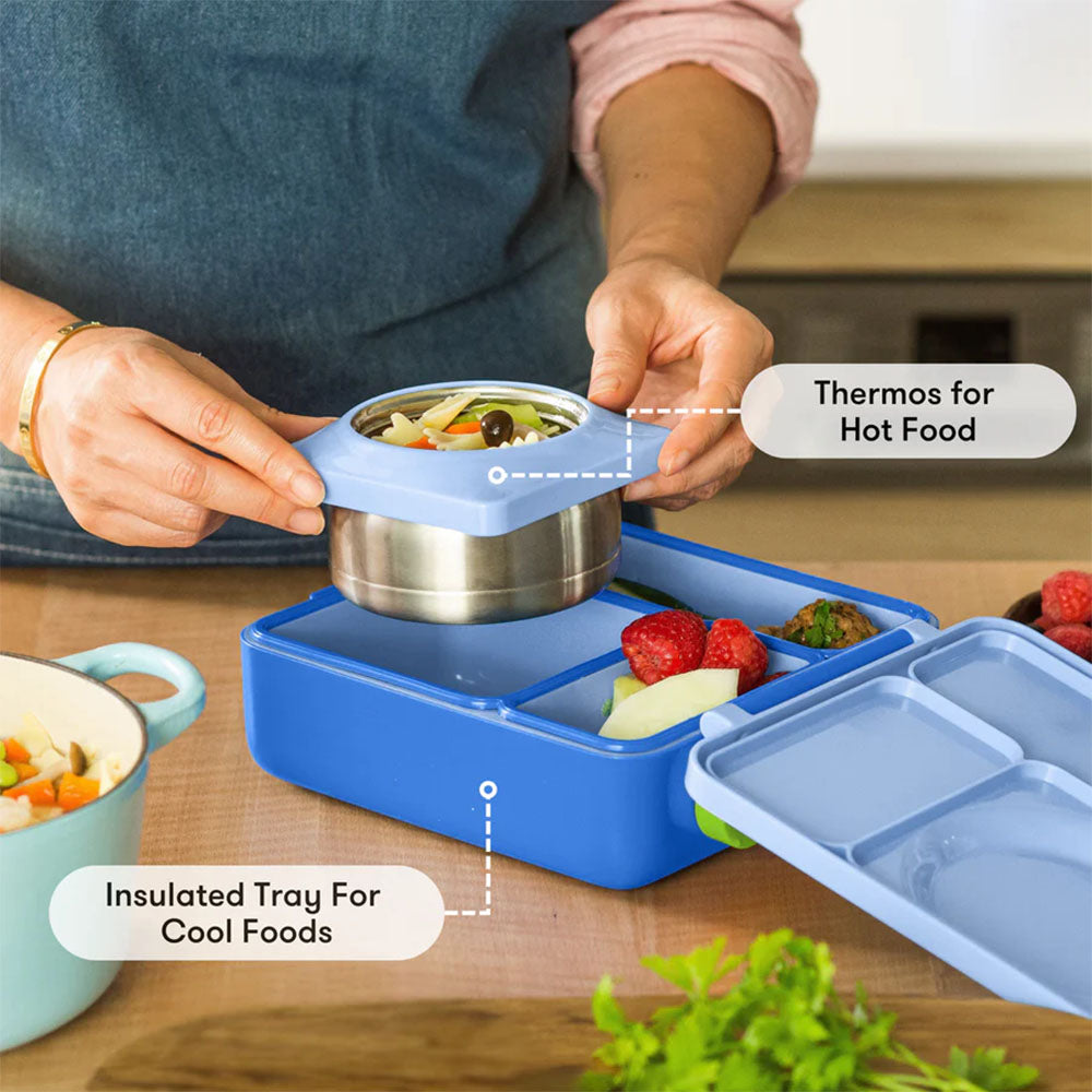 OmieBox Insulated Hot & Cold Bento Box - Sea Blue