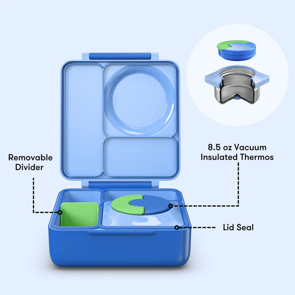 OmieBox Insulated Hot & Cold Bento Box - Sea Blue
