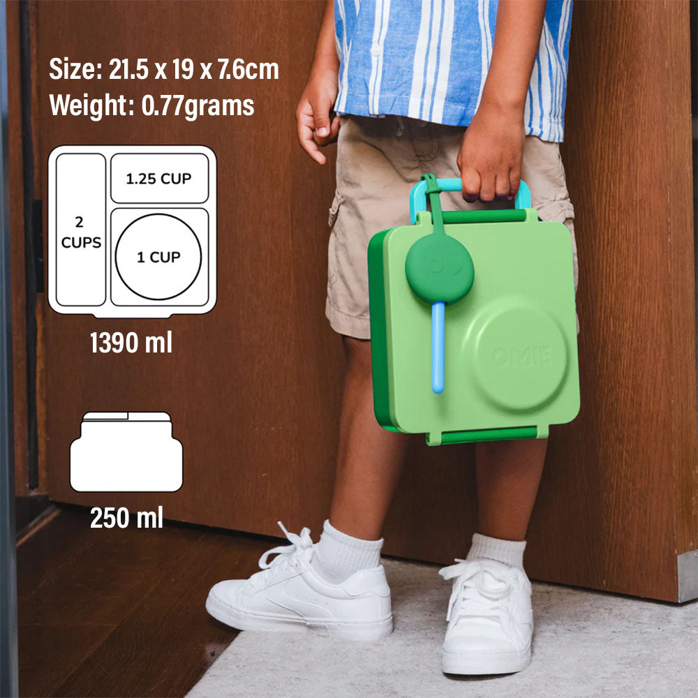 OmieBox Insulated Hot & Cold Bento Box - Apple Green