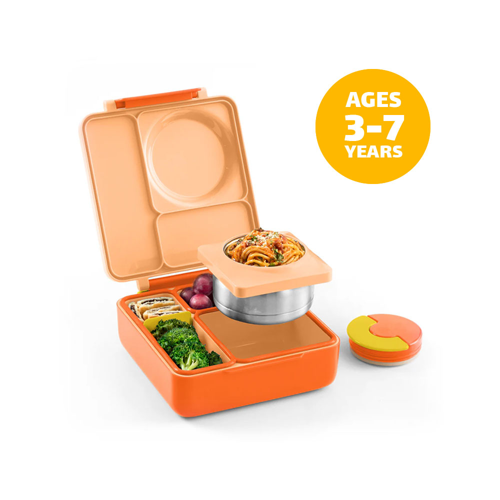 OmieBox Insulated Hot & Cold Bento Box - Poppy Orange