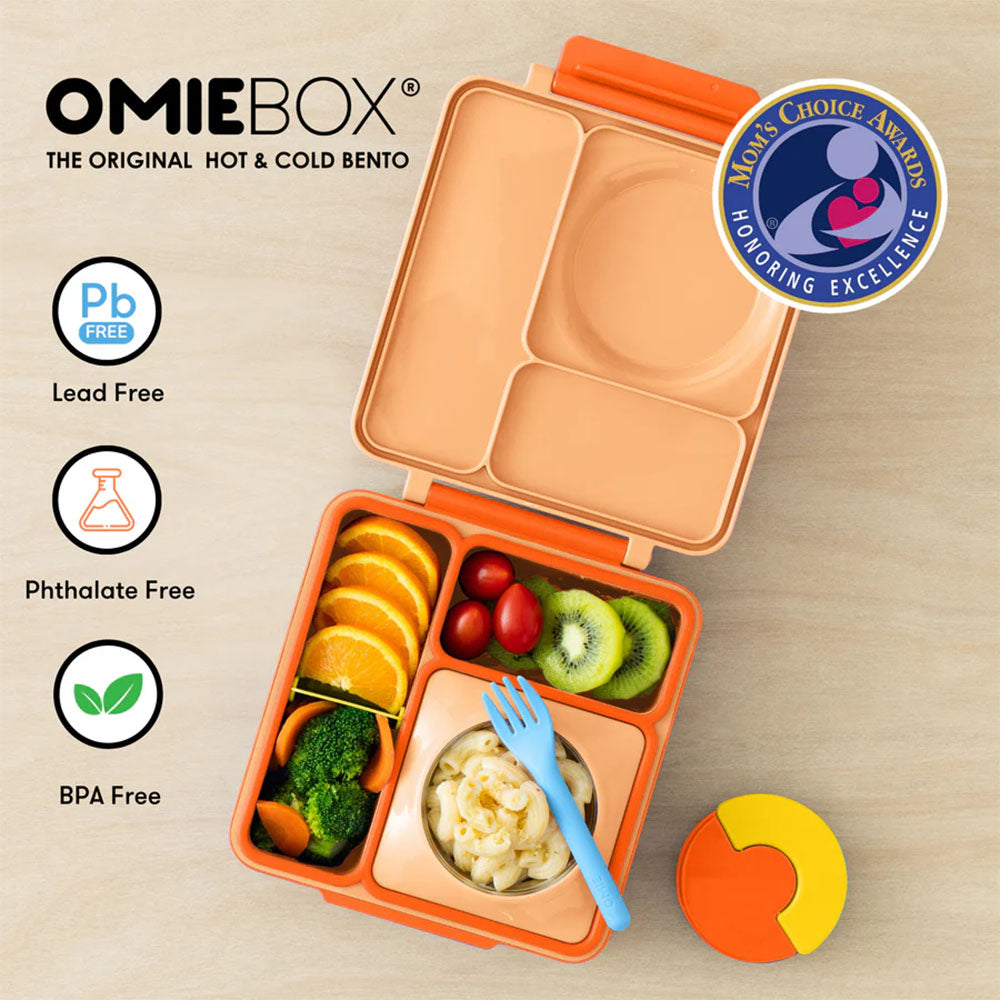 OmieBox Insulated Hot & Cold Bento Box - Poppy Orange