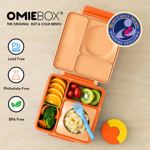 OmieBox Insulated Hot & Cold Bento Box - Poppy Orange
