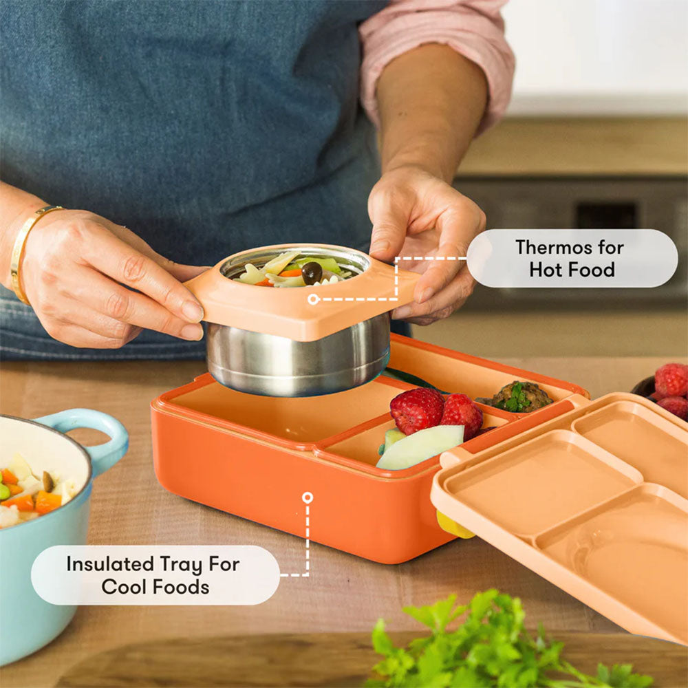 OmieBox Insulated Hot & Cold Bento Box - Poppy Orange