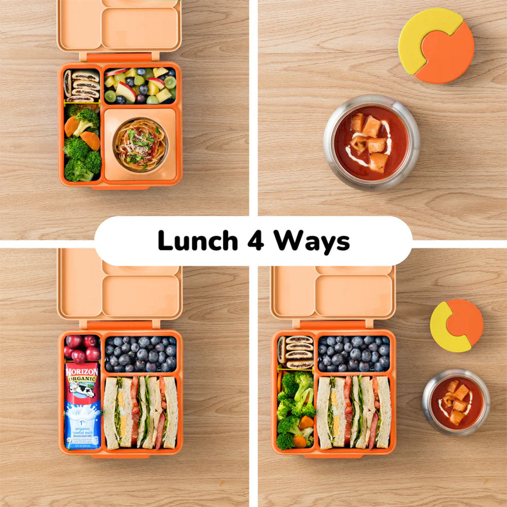 OmieBox Insulated Hot & Cold Bento Box - Poppy Orange