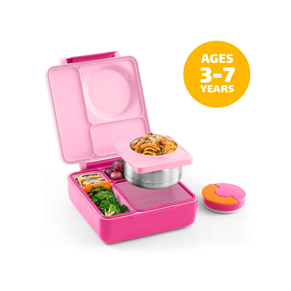 OmieBox Insulated Hot & Cold Bento Box - Pixie Pink