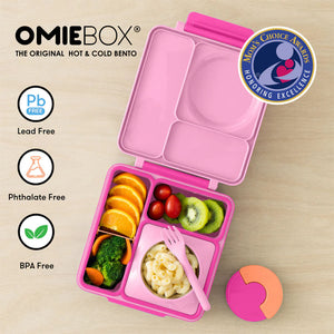 OmieBox Insulated Hot & Cold Bento Box - Pixie Pink