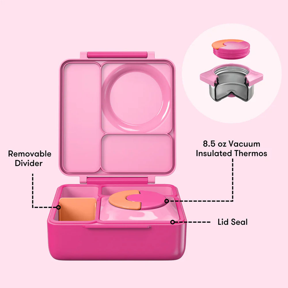 OmieBox Insulated Hot & Cold Bento Box - Pixie Pink