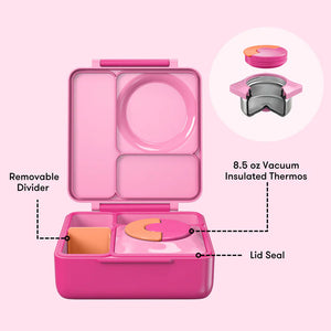OmieBox Insulated Hot & Cold Bento Box - Pixie Pink