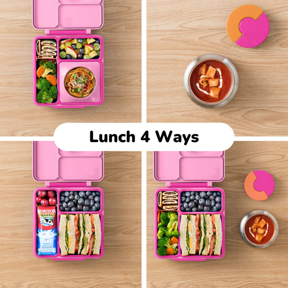 OmieBox Insulated Hot & Cold Bento Box - Pixie Pink