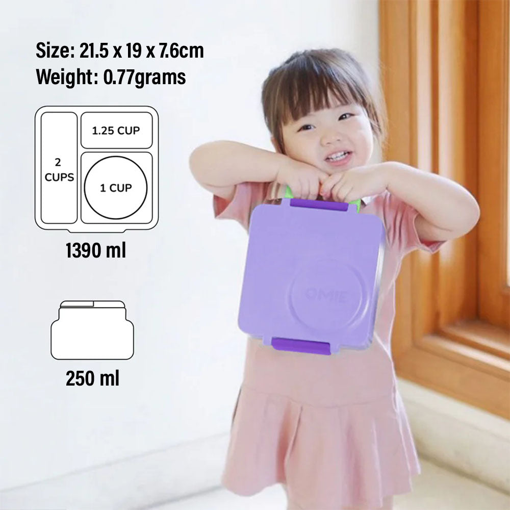 OmieBox Insulated Hot & Cold Bento Box - Lilac Purple