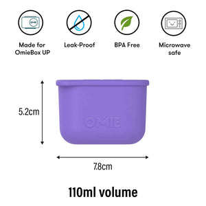 OmieBox Up Silicone Dip Containers - 2 Pcs Purple / Green