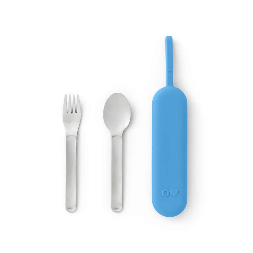 OmieBox UP Stainless Steel Utensil Set - Azure