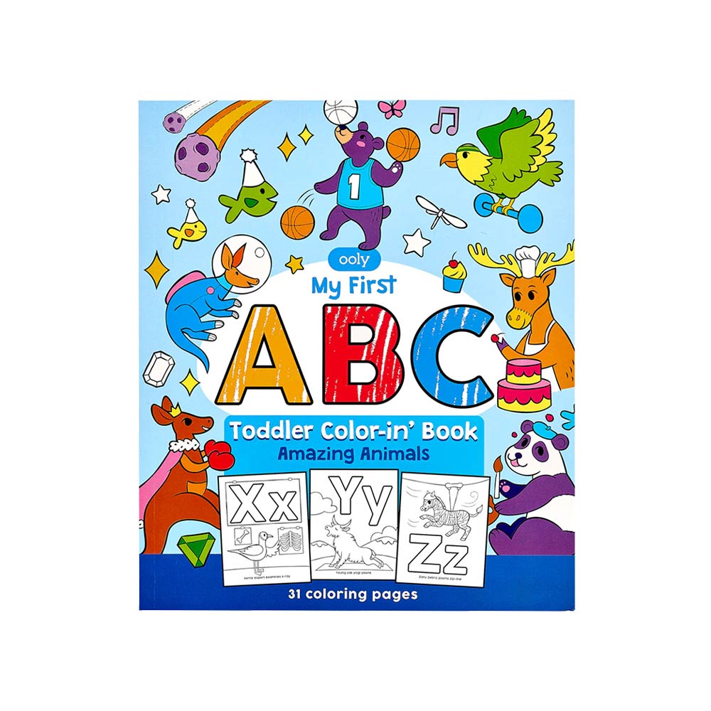 اولي كتاب تلوين للأطفال الصغار - حيوانات مذهلة ABC