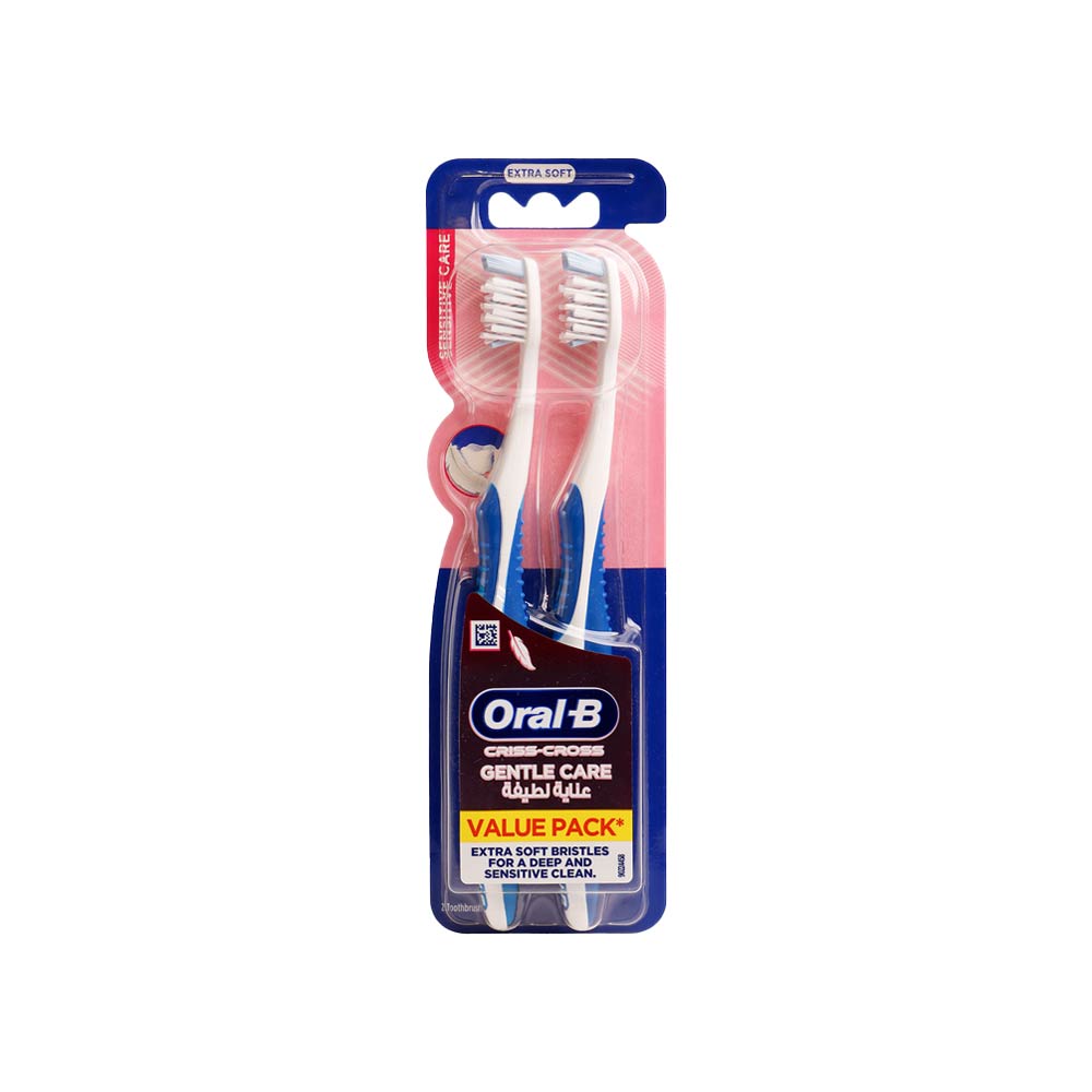 Oral-B Criss Cross Extra Soft Toothbrush Blue - 2 Pcs
