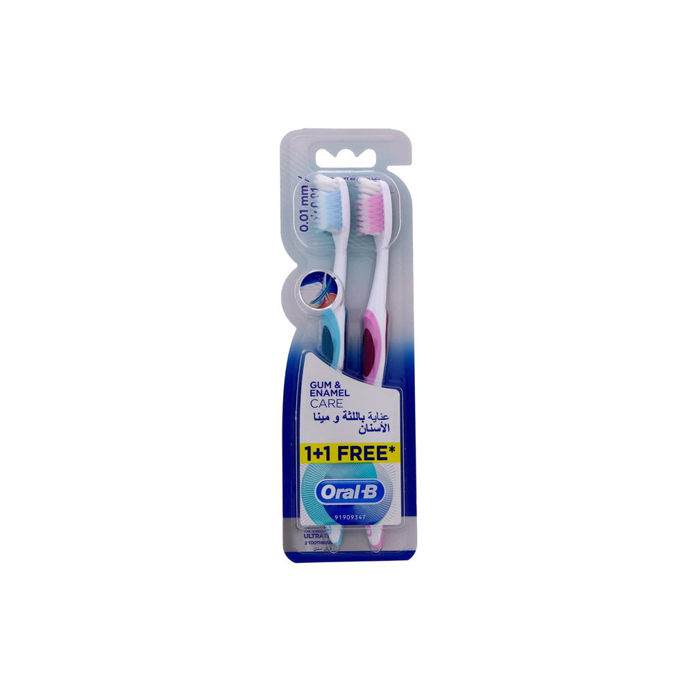 OralBGum&EnamelToothBrushPinkBlue