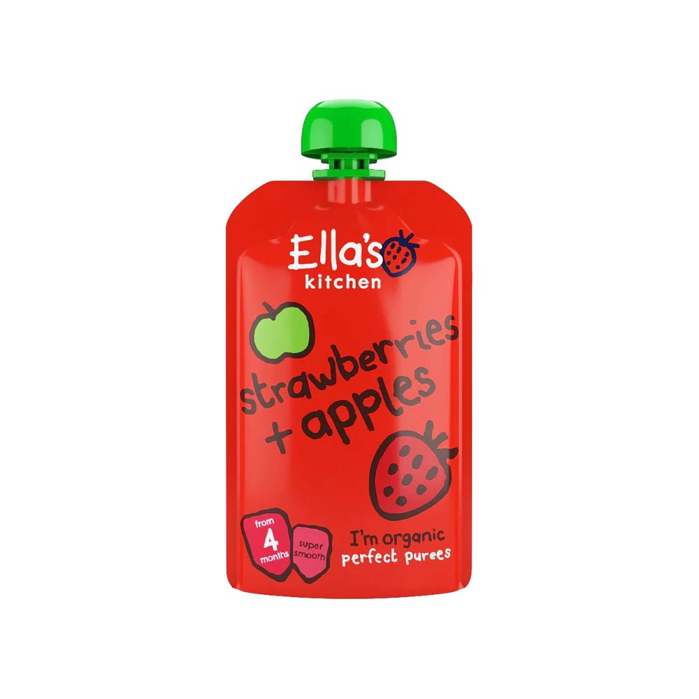 Ella's Kitchen Organic Pouch (4m+) 120g - Strawberries & Apples