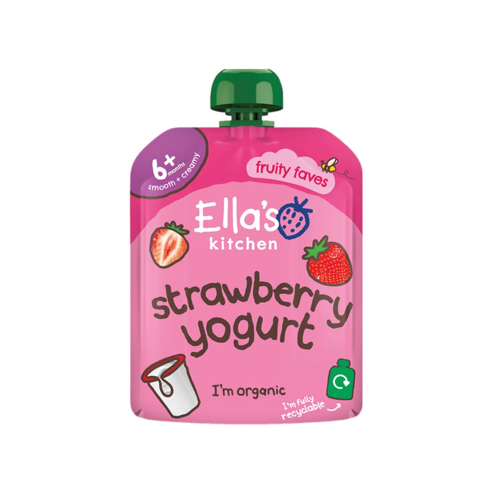 Ella's Kitchen Organic Greek Yogurt (6m+) 90g - Strawberry