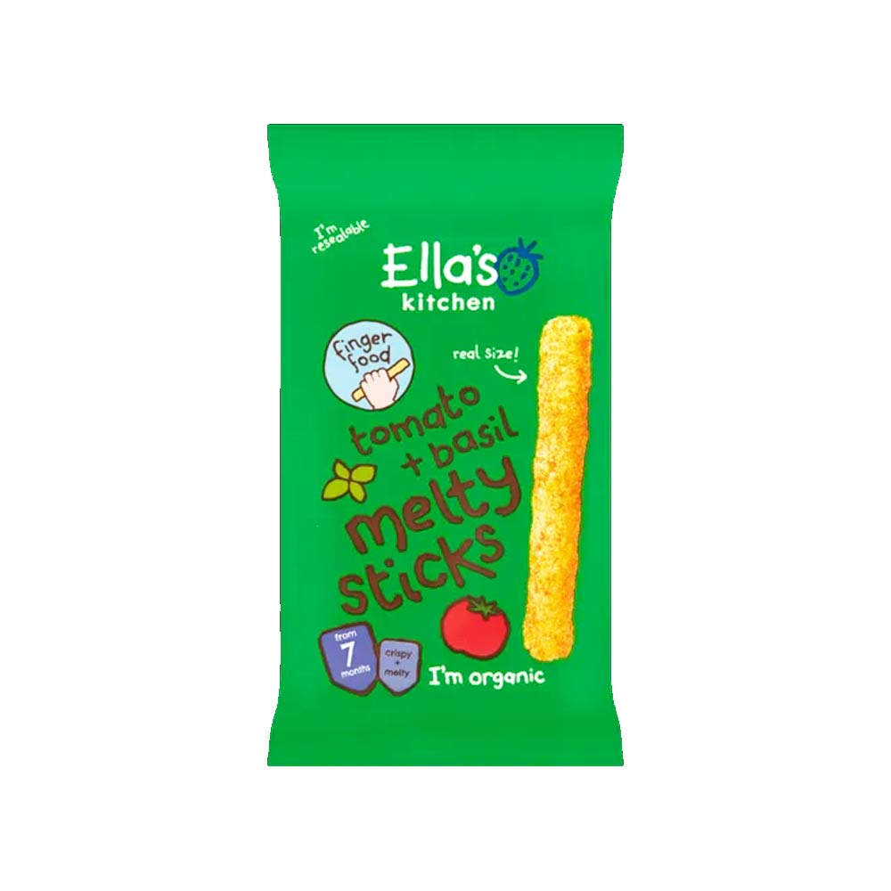 Ella's Kitchen Organic Baby Snack (7m+) 16g - Tomato & Basil Melty Sticks