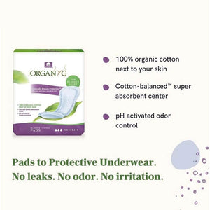 Organyc Light Incontinence Maximum Pads - 16 Pcs