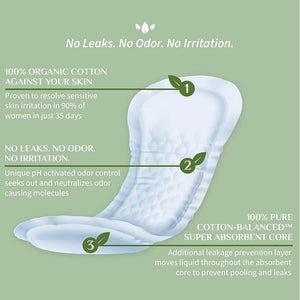 Organyc Light Incontinence Maximum Pads - 16 Pcs