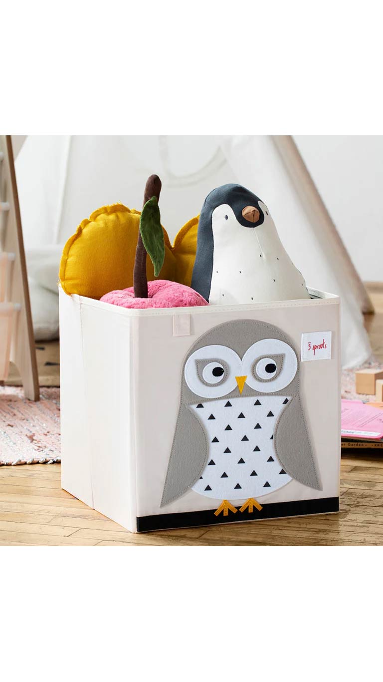 3 Sprouts Storage Box - Owl
