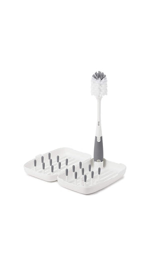 OxoDryingRackwithBottleBrushGray