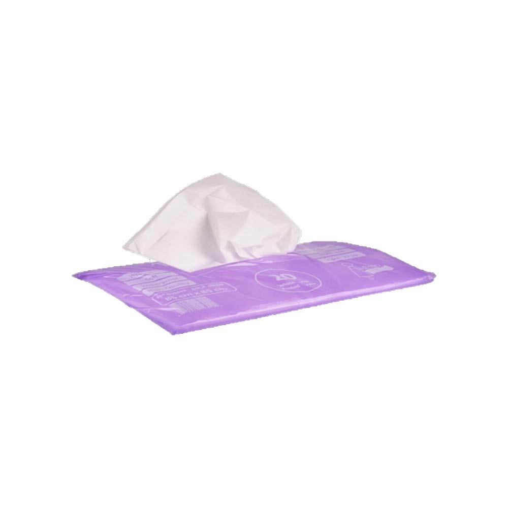 PP Disposable Bed Sheet For Babies (85x85cm) - 20 White Folded Sheets